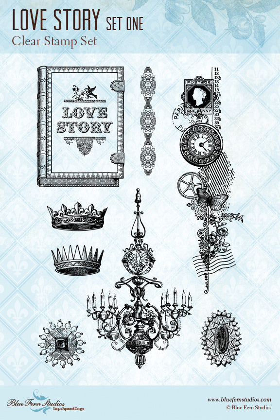 Blue Fern Stamp - Love Story 1 - Stamp Set *