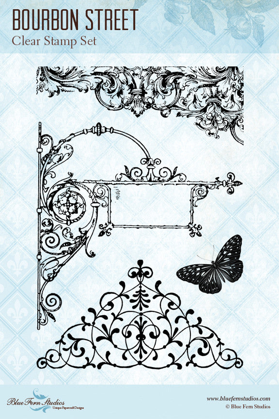 Blue Fern Stamp - Bourbon Street Stamp Set *