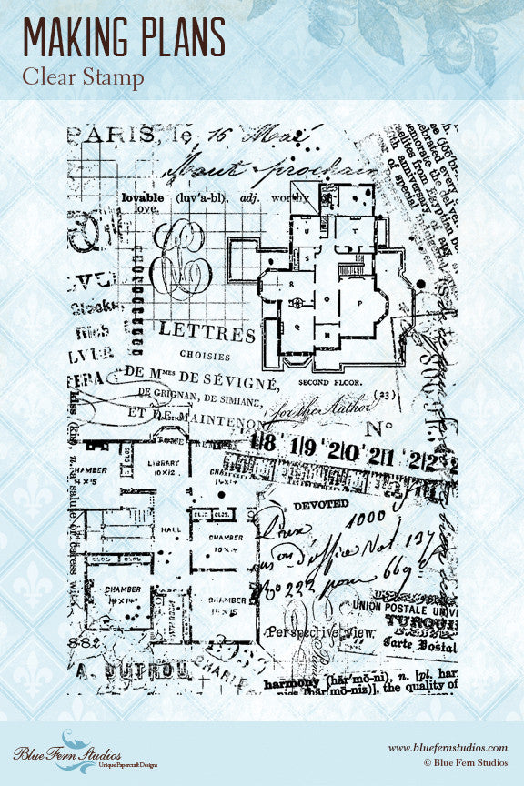 Blue Fern Stamp - Making Plans Stamp Set *