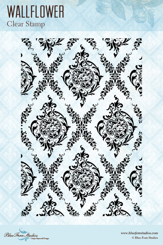 Blue Fern Stamp - Wallflower Stamp Set *