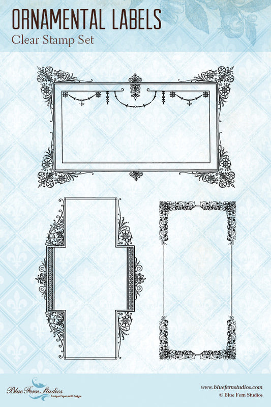 Ornamental Labels Stamp Set