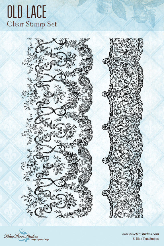 Blue Fern Stamp - Old Lace Stamp Set *