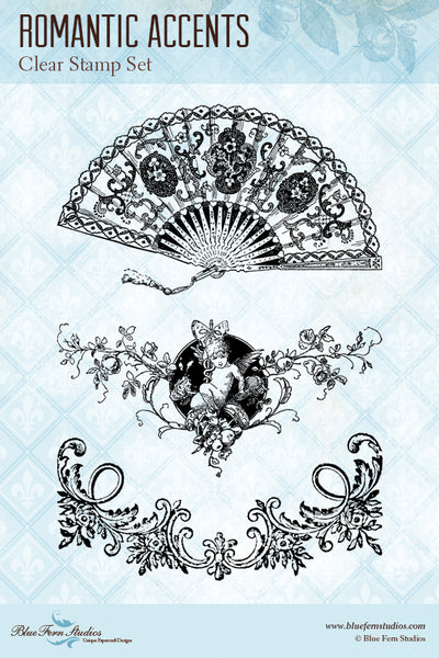 Blue Fern Stamp - Romantic Accents *