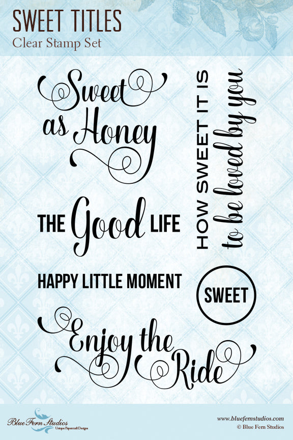 Blue Fern Stamp - Sweet Titles Stamp
