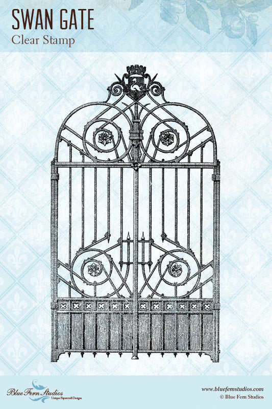 Blue Fern Stamp - Swan Gate Stamp Set *