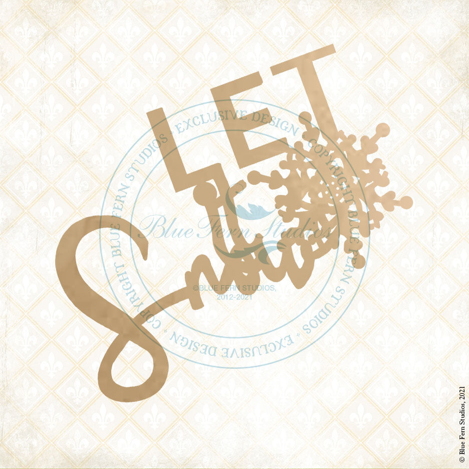 Yuletide - Chipboard - Let it Snow - SHIPPING NOW!