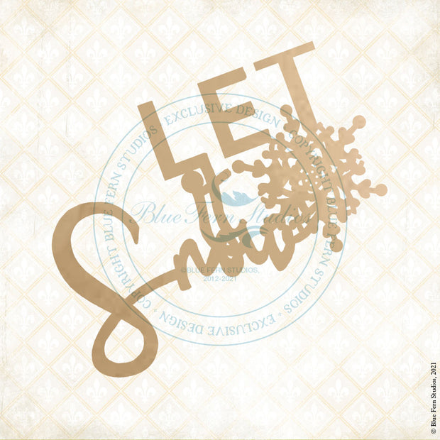 Yuletide - Chipboard - Let it Snow - SHIPPING NOW!