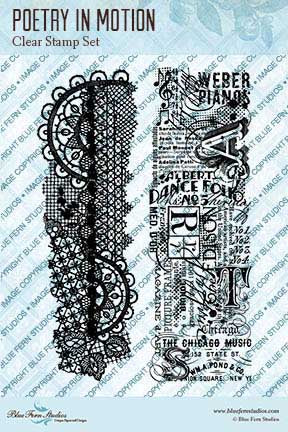 Blue Fern Stamp Set - Poetry in Motion *