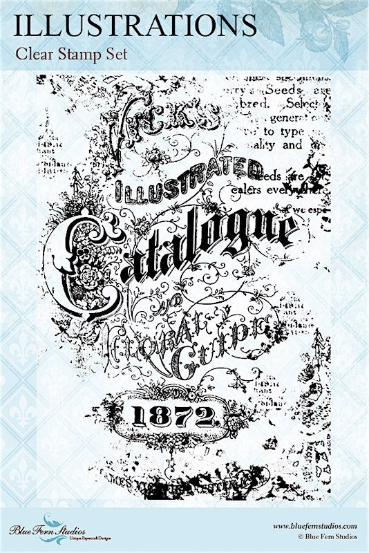 NOW SHIPPING - Blue Fern Studio - Life's Vignettes - Illustrations Stamp - By Jen Bishop