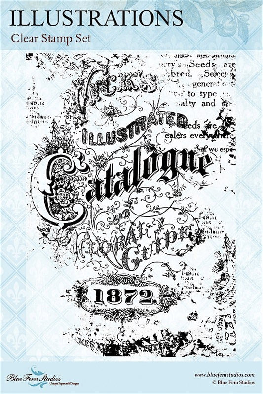 NOW SHIPPING - Blue Fern Studio - Life's Vignettes - Illustrations Stamp - By Jen Bishop