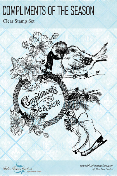 Yuletide - Compliments of the Season Stamp - SHIPPING NOW!