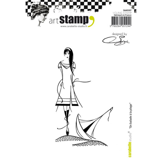Carabelle Cling Stamp - En Balade a la plage *