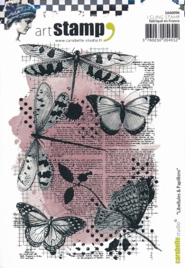 Carabelle Cling Stamp - Dragonflies & Butterflies *