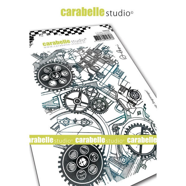 Carabelle Studio - Cling Stamp A6 - "Background: Engrenages" *