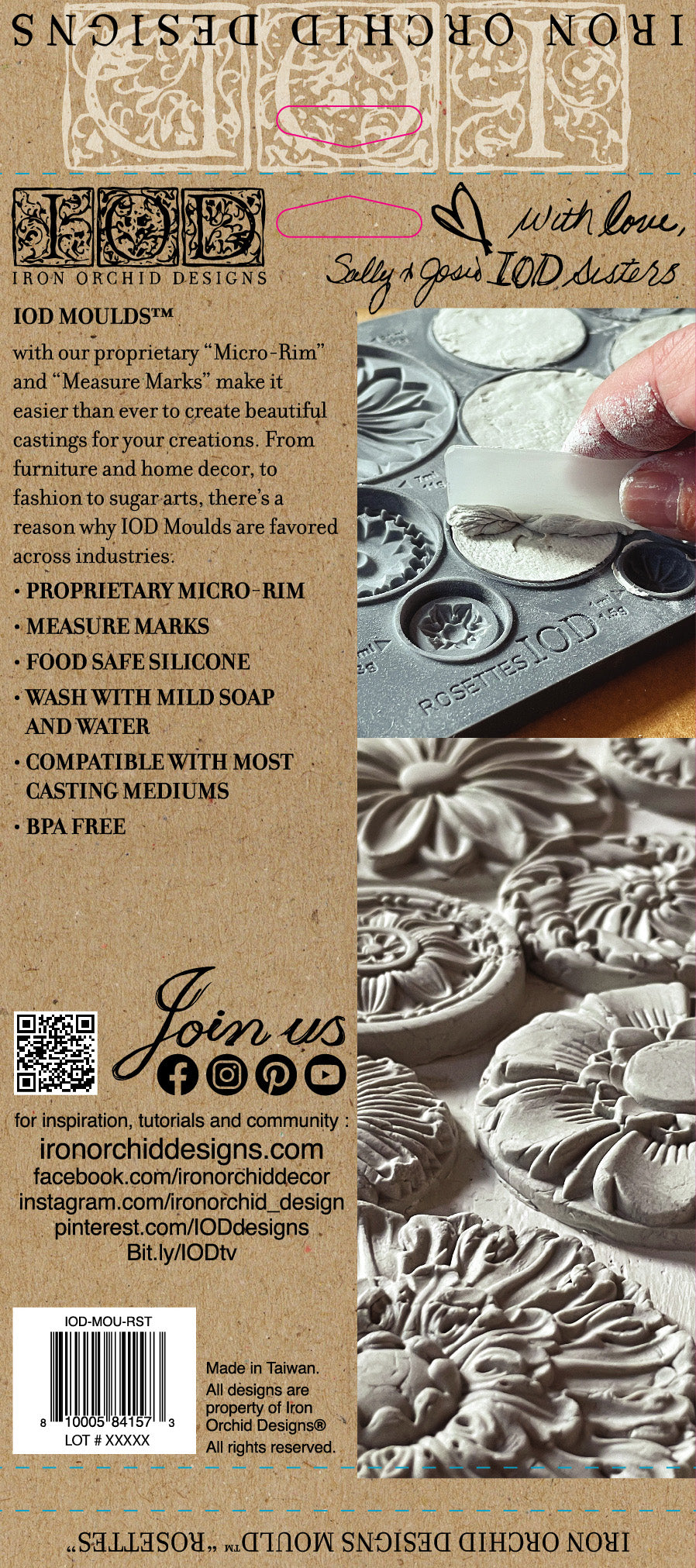 Décor Mould by IOD - Iron Orchid Designs - Rosettes - NEW!
