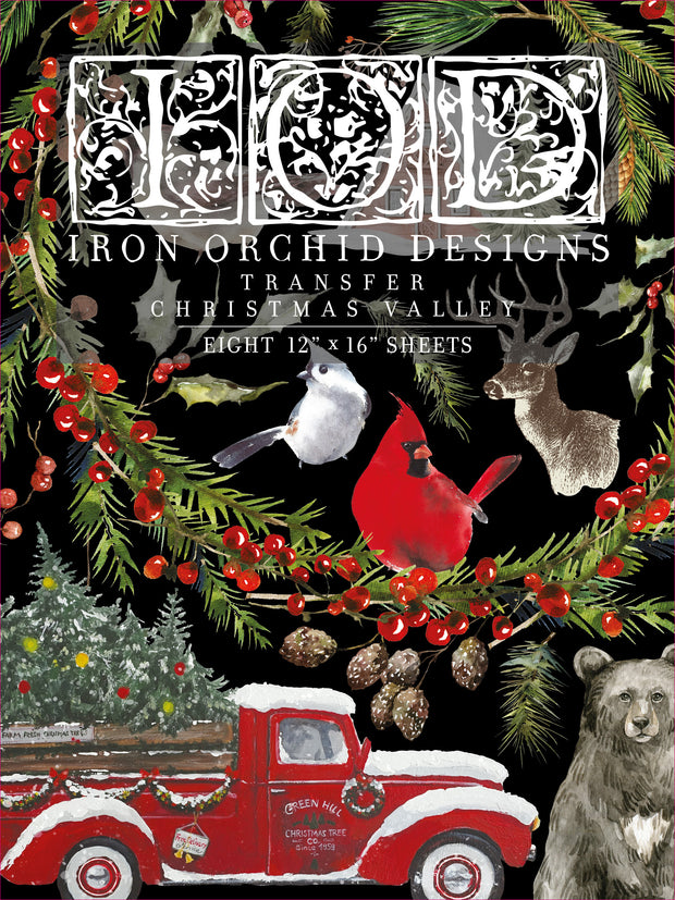New! Iron Orchid Designs - Christmas Valley Transfers - LIMITED EDITION