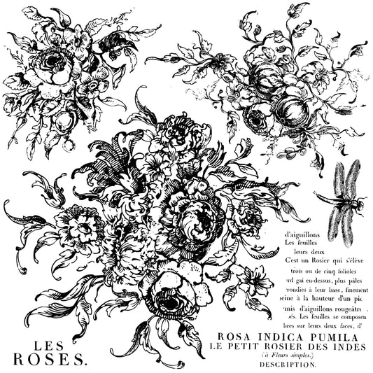 Iron Orchid  Décor Stamp Set - 12x12 - Rose Toile