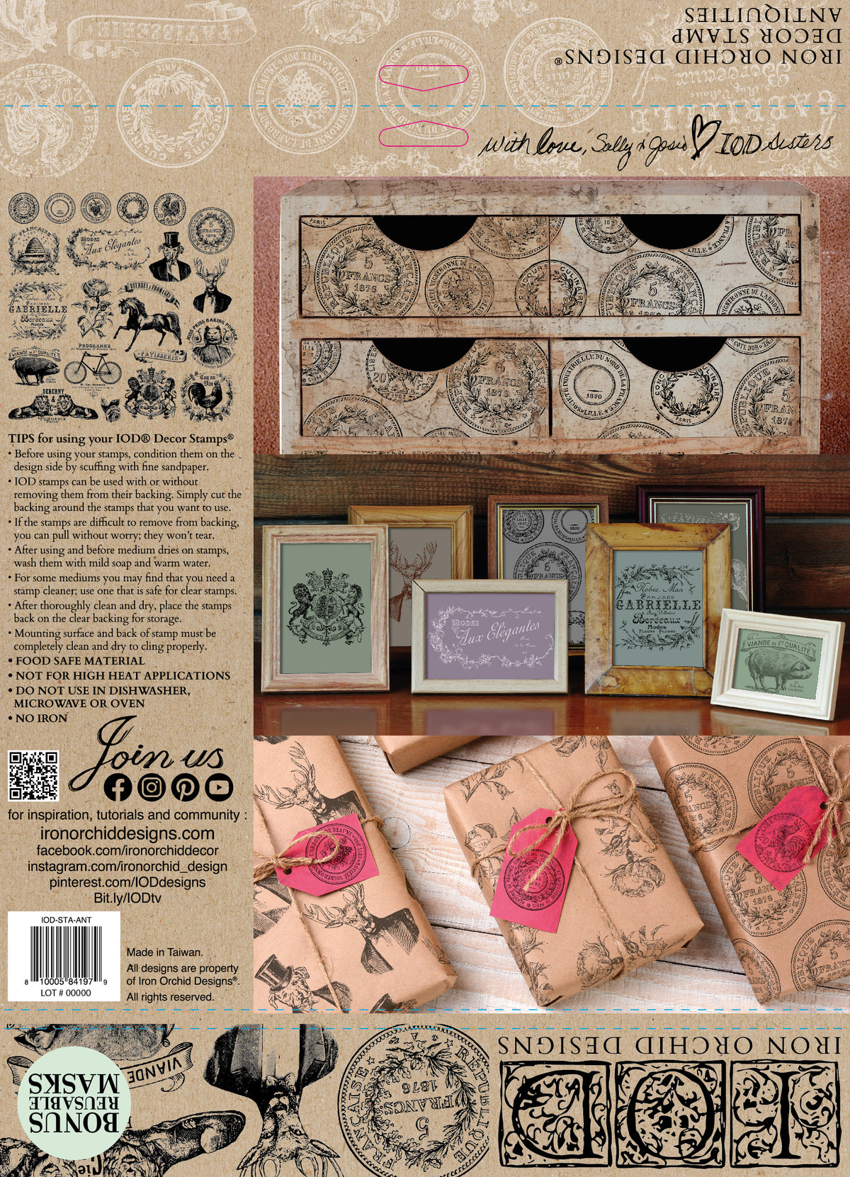 NEW! Iron Orchid  Décor Stamp Set - 12x12 - Antiquities