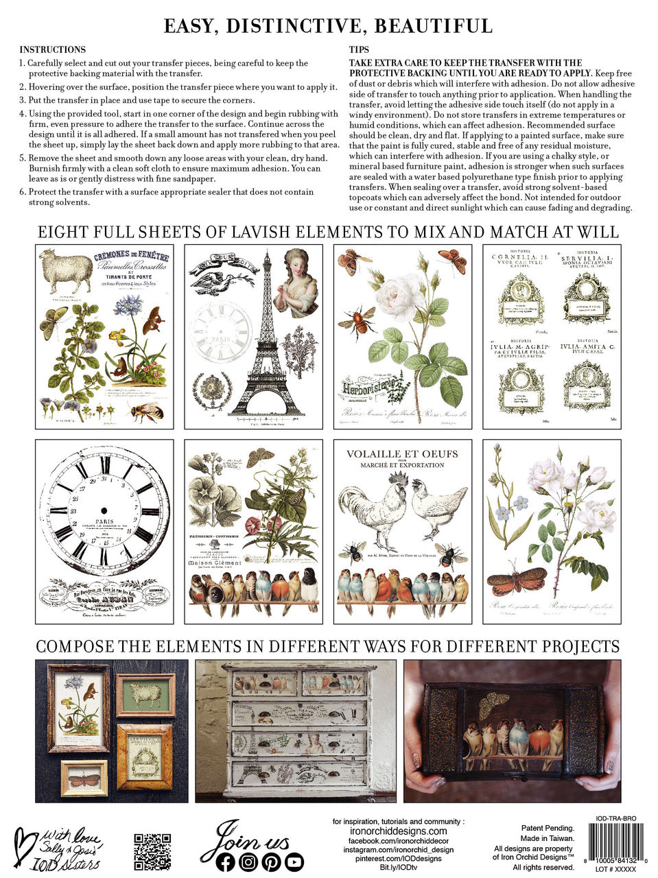 Iron Orchid Transfer - Brocante
