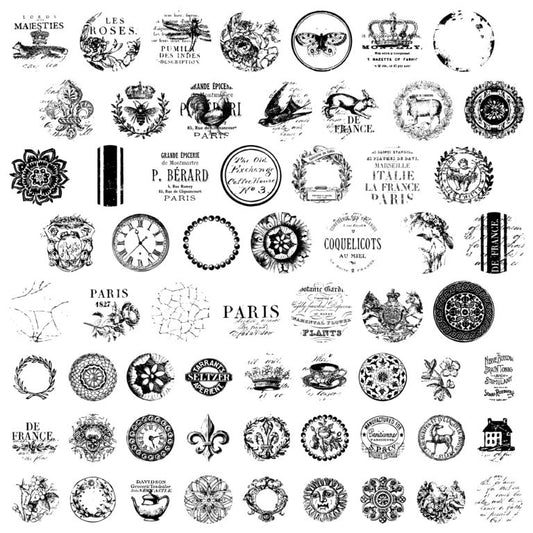 Iron Orchid  Décor Stamp Set - 12x12 - Knob Toppers