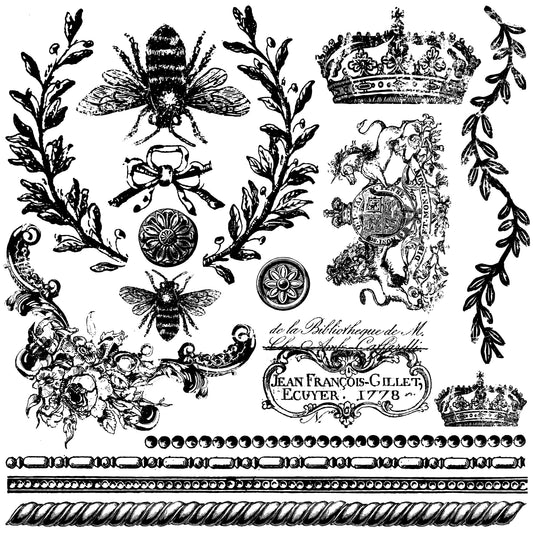 Iron Orchid  Décor Stamp Set - 12x12 - Queen Bee