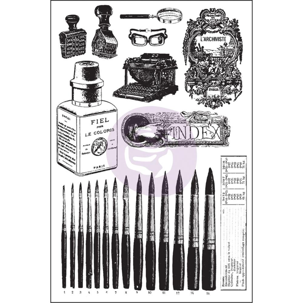 Prima Cling Mount Stamp - The Archivist - Stamp Set