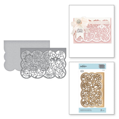 Candlewick Lace Card Front Etched Dies Candlewick Sampler Collection by Becca Feeken
