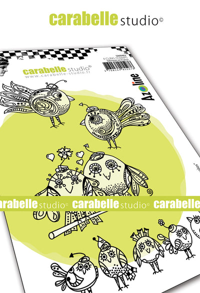 Carabelle Studio - "Cling Stamp A6 : "Funny Zoziaux" by Azoline *