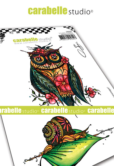 Carabelle Studio - "Cling Stamp A6 : "Owl and Snail" by Soizic *