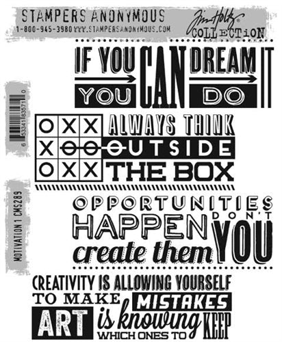 STAMPERS ANONYMOUS - TIM HOLTZ - MOTIVATION 1 - STAMP SET *