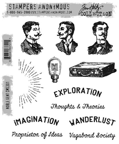 STAMPERS ANONYMOUS - TIM HOLTZ - Noble Gent - Stamp Set