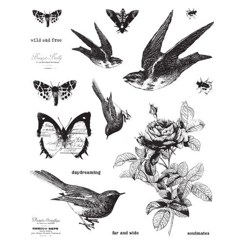 Finnabair - Cling Rubber Stamp Set - Wild and Free