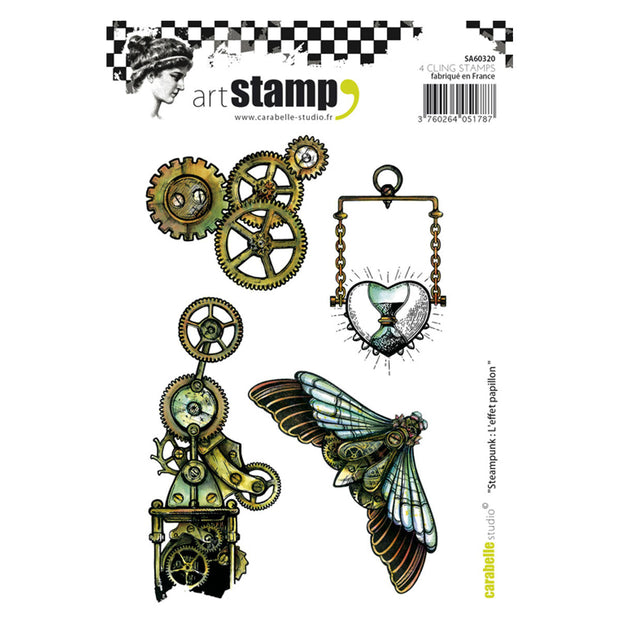 Carabelle Cling Stamp - Steampunk Butterfly *