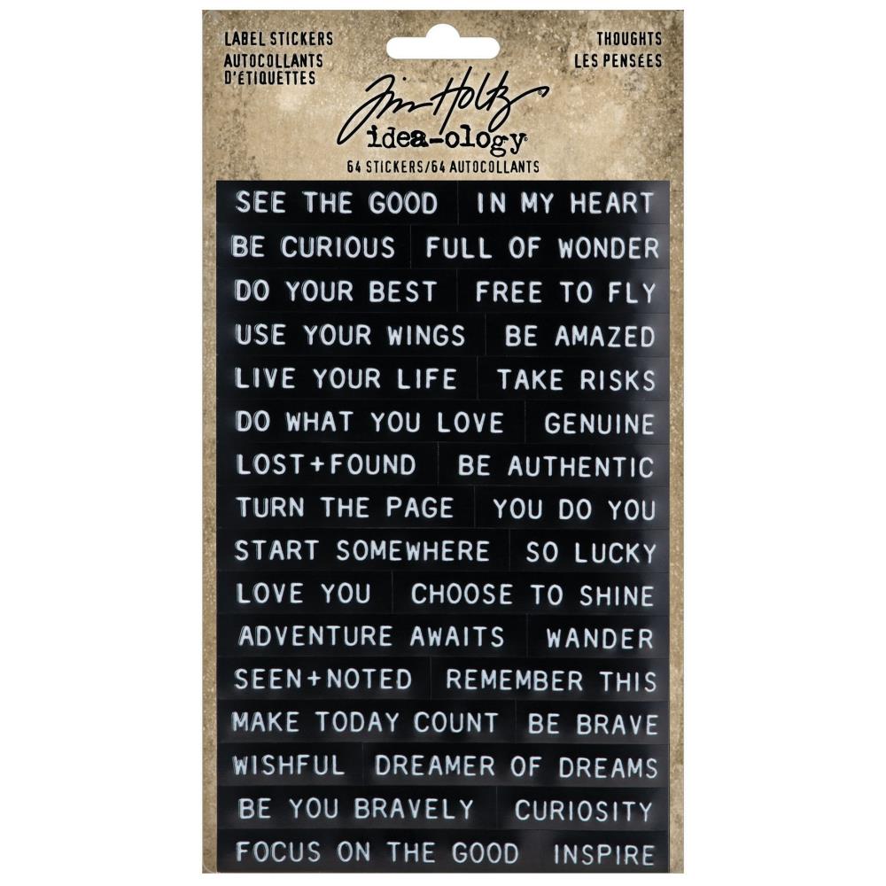 Tim Holtz Idea-ology Label Stickers Thoughts