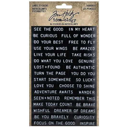 Tim Holtz Idea-ology Label Stickers Thoughts