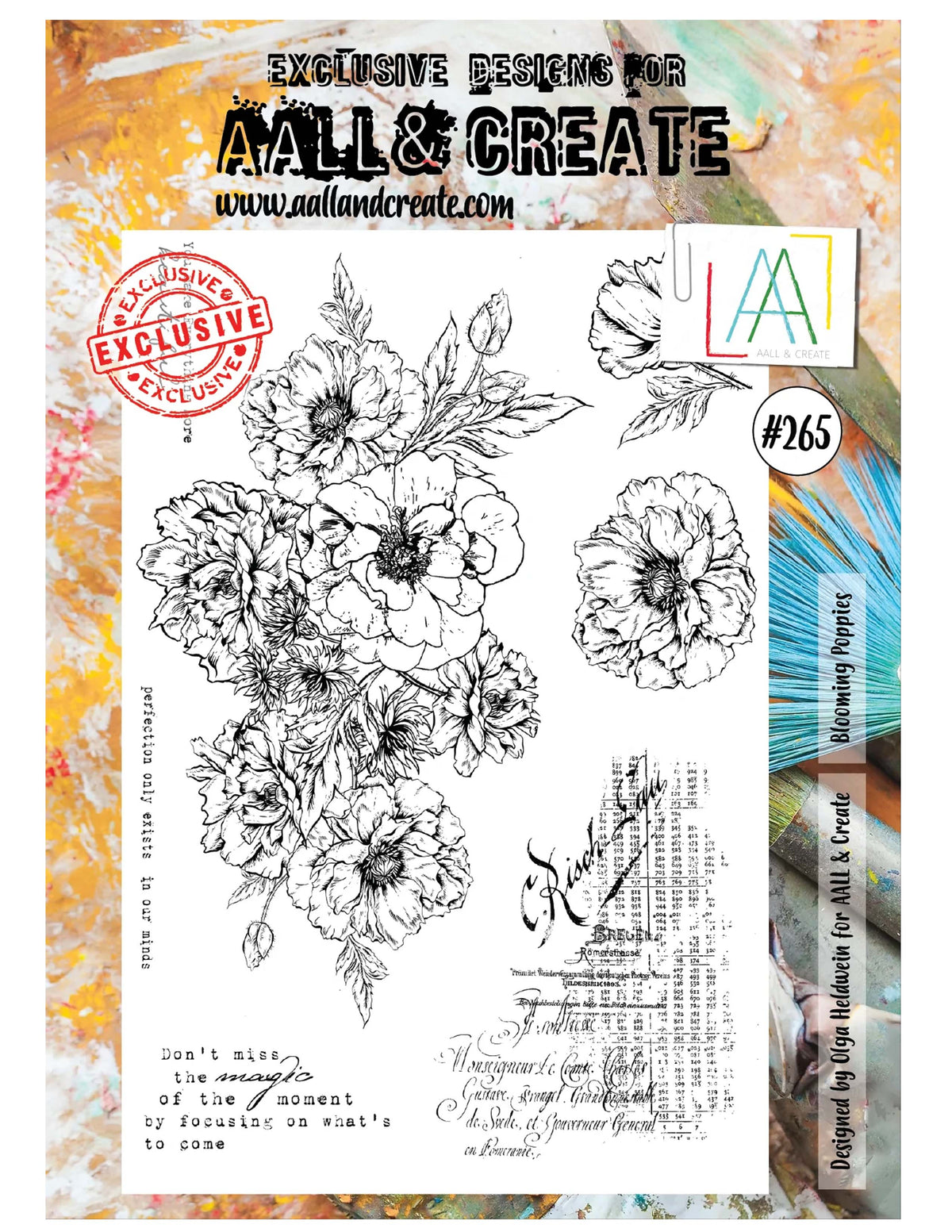 AALL & CREATE - Blooming Poppies - #265 - A4