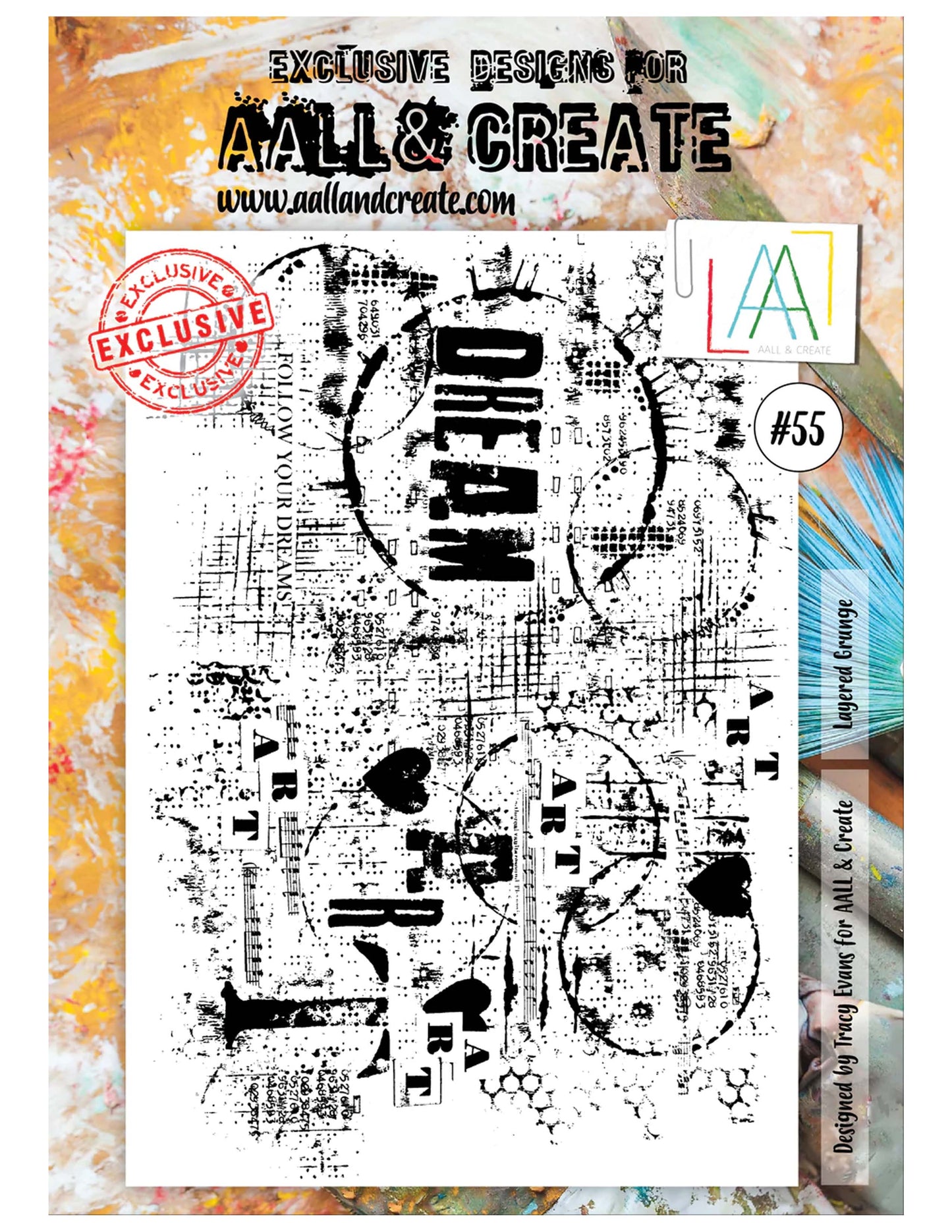 AALL & CREATE - Layered Grunge - #55 - A4