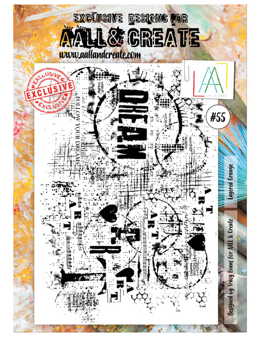 AALL & CREATE - Layered Grunge - #55 - A4
