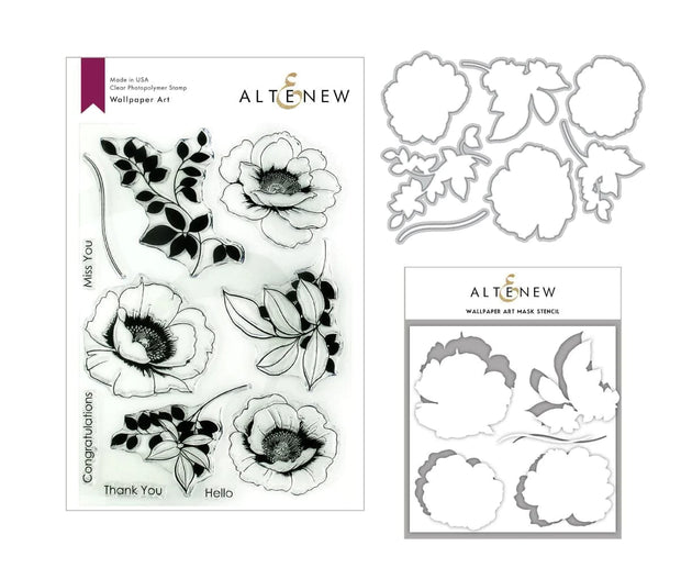 Altenew - Wallpaper Art - Stamp, Die & Mask Bundle