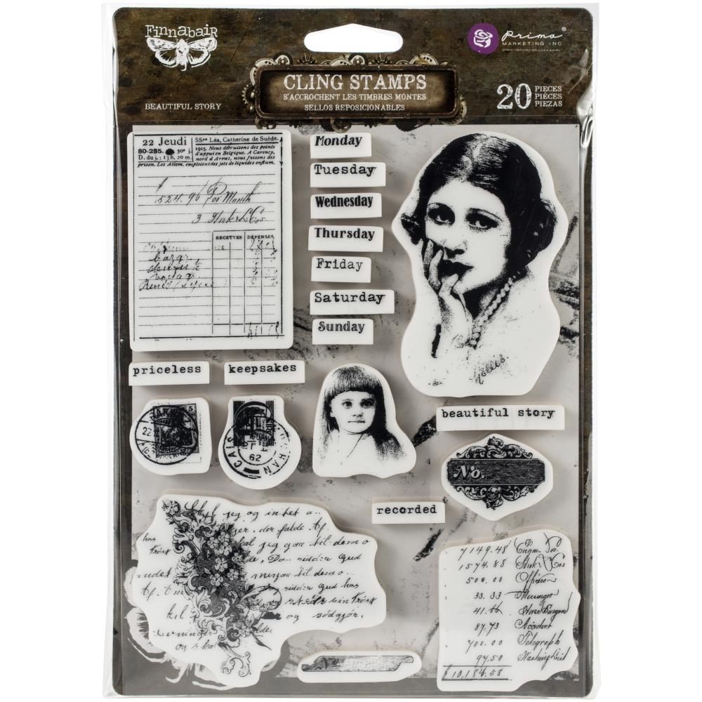 Prima Marketing - Finnabair - Cling Rubber Stamp Set - Beautiful Story