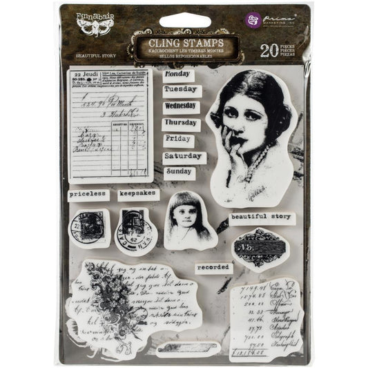 Prima Marketing - Finnabair - Cling Rubber Stamp Set - Beautiful Story