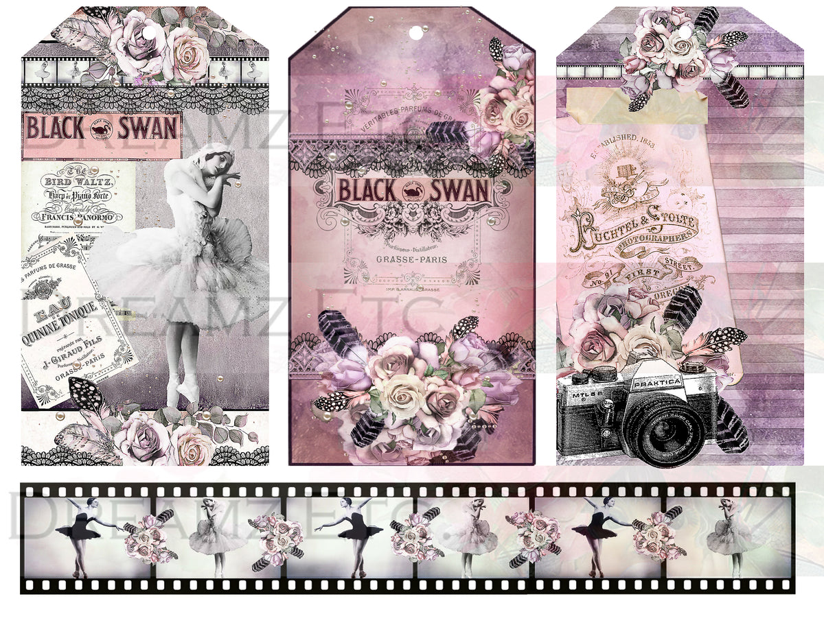 Black Swan - Digital Journal Kit - Bundle Pack