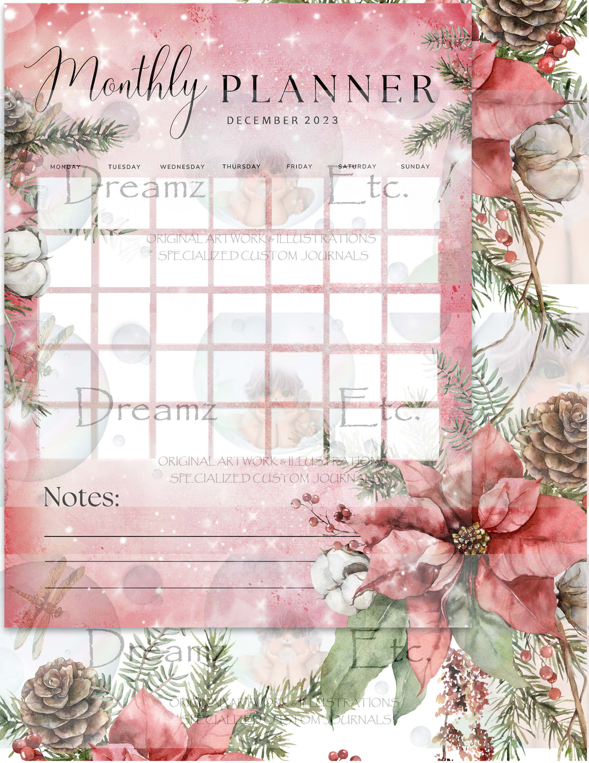 Love Blossoms Monthly Planner 2023 - Digital Collection