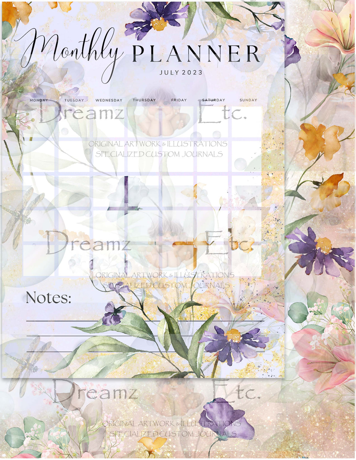 Love Blossoms Monthly Planner 2023 - Digital Collection