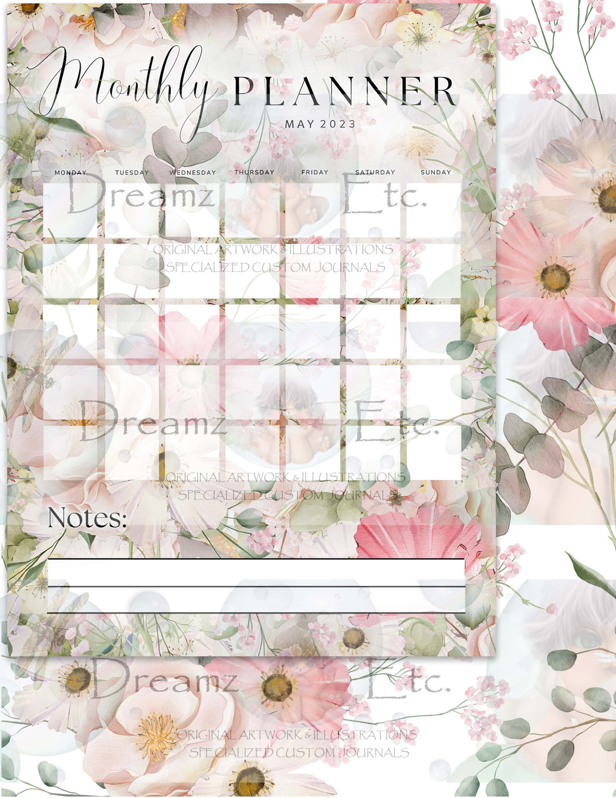 Love Blossoms Monthly Planner 2023 - Digital Collection