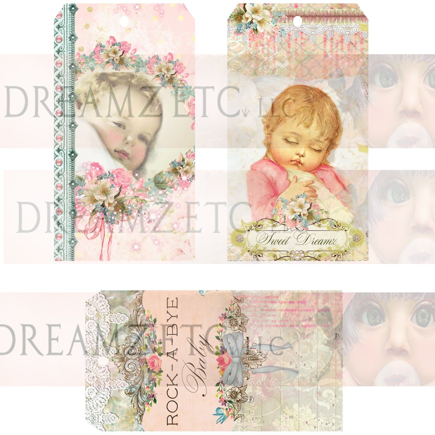 Bundle of Joy Digital Paper Collection - Tags & Journal Cards