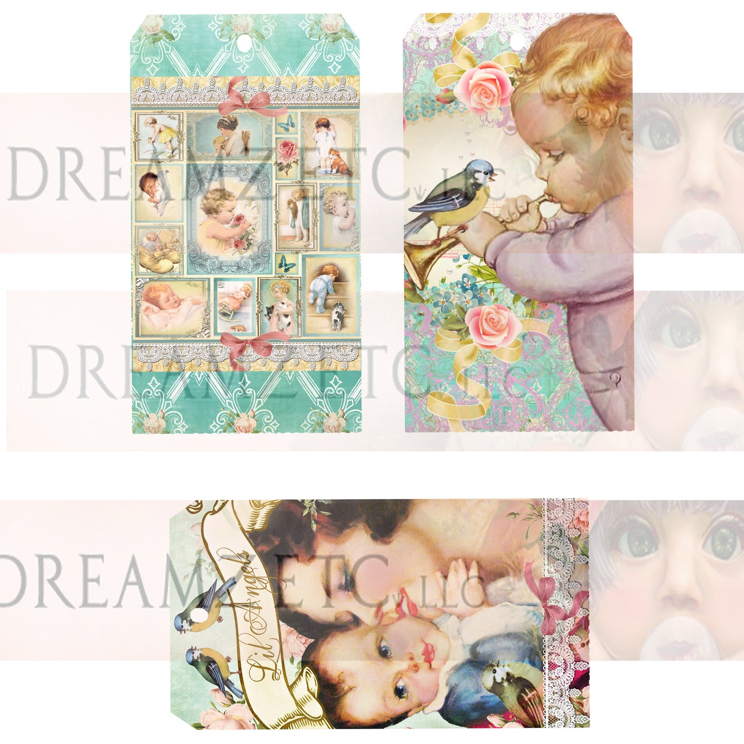 Bundle of Joy Digital Paper Collection - Tags & Journal Cards