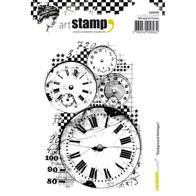 Carabelle Studio Cling Stamp A6 - "Clocks Background" *