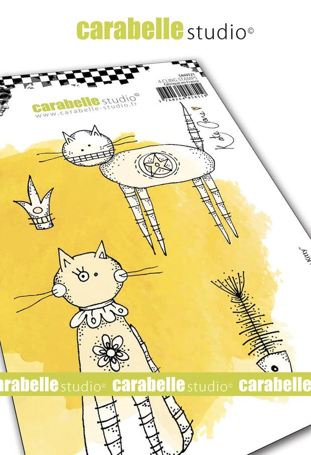 Carabelle Studio - "Cling Stamp A6 : "Here Kitty Kitty" by Kate Crane *