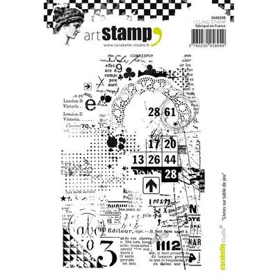 Carabelle Studio Cling Stamp A6 - "Books on Gaming Table"